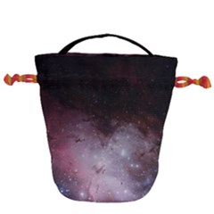 Eagle Nebula Wine Pink And Purple Pastel Stars Astronomy Drawstring Bucket Bag