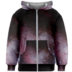 Eagle Nebula Wine Pink And Purple Pastel Stars Astronomy Kids Zipper Hoodie Without Drawstring