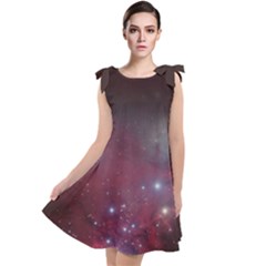 Christmas Tree Cluster Red Stars Nebula Constellation Astronomy Tie Up Tunic Dress