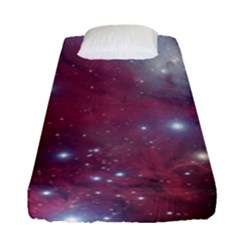 Christmas Tree Cluster Red Stars Nebula Constellation Astronomy Fitted Sheet (single Size)