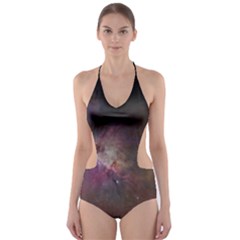 Orion Nebula Star Formation Orange Pink Brown Pastel Constellation Astronomy Cut-out One Piece Swimsuit by genx