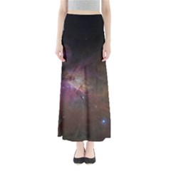 Orion Nebula Star Formation Orange Pink Brown Pastel Constellation Astronomy Full Length Maxi Skirt by genx