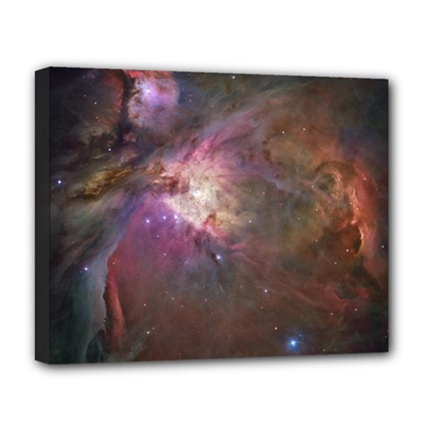 Orion Nebula Star Formation Orange Pink Brown Pastel Constellation Astronomy Deluxe Canvas 20  X 16  (stretched)