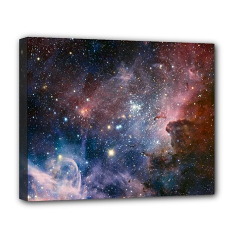 Carina Nebula Ngc 3372 The Grand Nebula Pink Purple And Blue With Shiny Stars Astronomy Deluxe Canvas 20  X 16  (stretched)