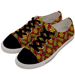 Abstract Floral Pattern Background Men s Low Top Canvas Sneakers by Alisyart