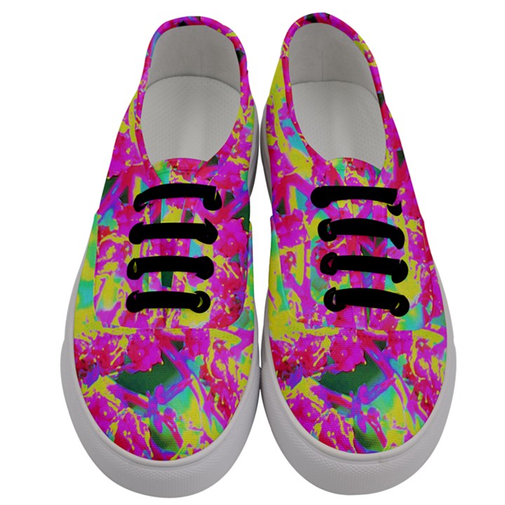 Psychedelic Succulent Sedum Turquoise And Yellow Men s Classic Low Top Sneakers