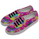 Psychedelic Succulent Sedum Turquoise And Yellow Men s Classic Low Top Sneakers View2