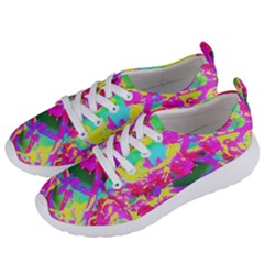 Psychedelic Succulent Sedum Turquoise And Yellow Women s Lightweight Sports Shoes by myrubiogarden