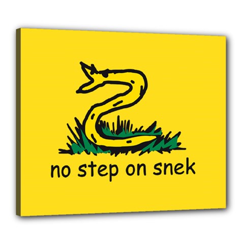 No Step On Snek Gadsden Flag Meme Parody Canvas 24  X 20  (stretched) by snek