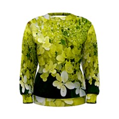 Elegant Chartreuse Green Limelight Hydrangea Macro Women s Sweatshirt by myrubiogarden