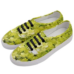 Elegant Chartreuse Green Limelight Hydrangea Macro Women s Classic Low Top Sneakers by myrubiogarden