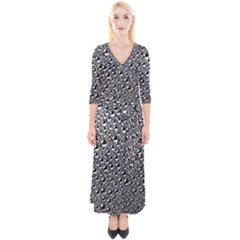 Water Bubble Photo Quarter Sleeve Wrap Maxi Dress by Mariart