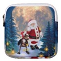 Merry Christmas, Santa Claus With Funny Cockroach In The Night Mini Square Pouch View1