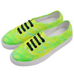 Fluorescent Yellow And Pink Abstract Garden Foliage Women s Classic Low Top Sneakers by myrubiogarden
