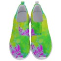Fluorescent Yellow And Pink Abstract Garden Foliage No Lace Lightweight Shoes View1