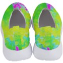 Fluorescent Yellow And Pink Abstract Garden Foliage No Lace Lightweight Shoes View4