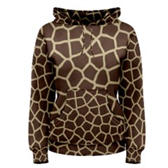 Giraffe Animal Print Skin Fur Women s Pullover Hoodie by Wegoenart
