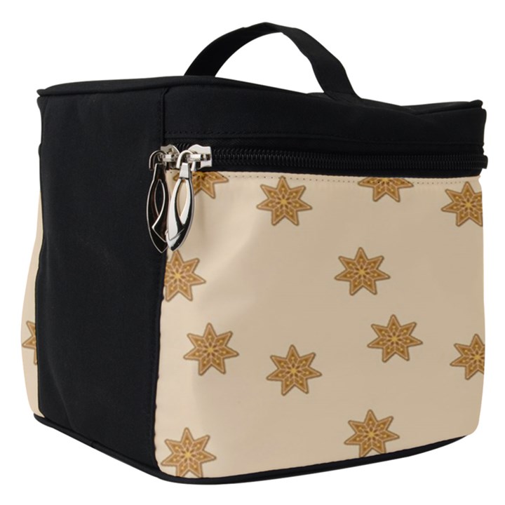 Pattern Gingerbread Star Make Up Travel Bag (Small)