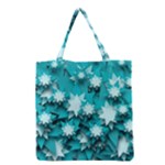 Stars Christmas Ice Decoration Grocery Tote Bag