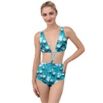 Stars Christmas Ice Decoration Tied Up Two Piece Swimsuit