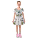 Happysnowman Kids  Short Sleeve Velvet Dress