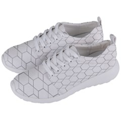 Honeycomb Pattern Black And White Men s Lightweight Sports Shoes by picsaspassion
