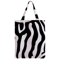 Zebra Horse Pattern Black And White Zipper Classic Tote Bag