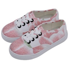 Tulip Red And White Pen Drawing Kids  Classic Low Top Sneakers by picsaspassion