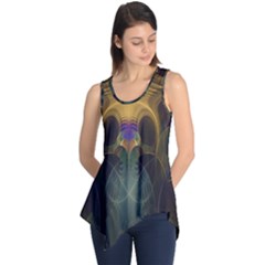 Fractal Colorful Pattern Design Sleeveless Tunic by Wegoenart