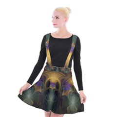 Fractal Colorful Pattern Design Suspender Skater Skirt by Wegoenart