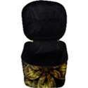 Fractal Floral Gold Golden Make Up Travel Bag (Big) View3