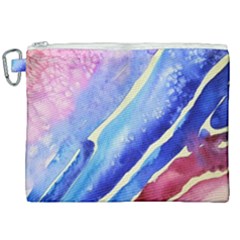 Painting Abstract Blue Pink Spots Canvas Cosmetic Bag (xxl) by Wegoenart