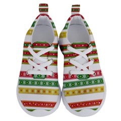 Christmas Ribbons Christmas Gold Running Shoes by Wegoenart
