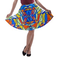 Happiness Pleiadian Lightwork Model - A-line Skater Skirt