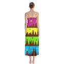 Illustration Abstract Graphic Button Up Chiffon Maxi Dress View2