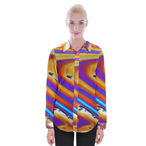 Soap Bubble Color Colorful Womens Long Sleeve Shirt by Wegoenart
