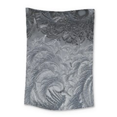 Abstract Ice Frost Crystals Frozen Small Tapestry by Wegoenart