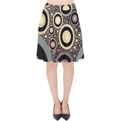 Art Retro Design Vintage Velvet High Waist Skirt
