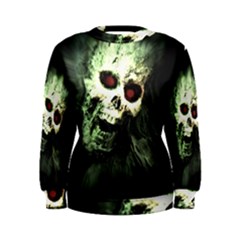 Screaming Skull Human Halloween Women s Sweatshirt by Wegoenart