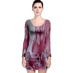 Fractal Gradient Colorful Infinity Long Sleeve Bodycon Dress