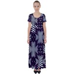 Background Texture Pattern High Waist Short Sleeve Maxi Dress