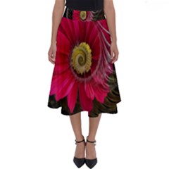 Fantasy Flower Fractal Blossom Perfect Length Midi Skirt by Wegoenart