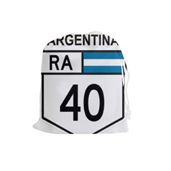 Argentina National Route 40 Drawstring Pouch (large) by abbeyz71