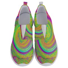 Groovy Abstract Purple And Yellow Liquid Swirl No Lace Lightweight Shoes by myrubiogarden
