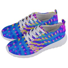 Pink, Blue And Yellow Abstract Coneflower Men s Lightweight Sports Shoes by myrubiogarden