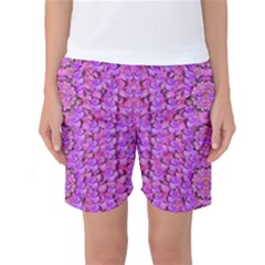 Paradise Blossom Tree On The Mountain High Women s Basketball Shorts by pepitasart