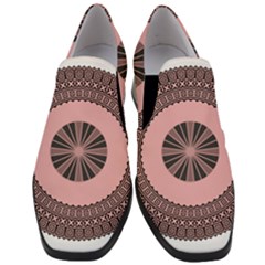 Design Circular Aztec Symbol Slip On Heel Loafers by Pakrebo