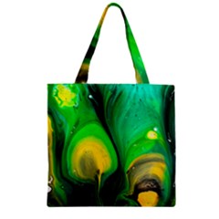 Art Abstract Artistically Painting Zipper Grocery Tote Bag