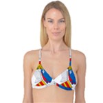 Flag Map of Valencia Reversible Tri Bikini Top