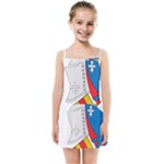 Flag Map of Valencia Kids  Summer Sun Dress